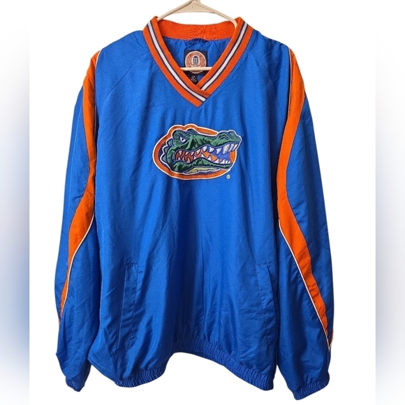 Officially Licensed  Collegiate Products Other - VTG FLORIDA GATORS OFFICIALLY LICENSED COLLEGIATE PULLOVER WINDBREAKER. SZ LARGE